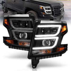 Anzo USA - 111492 | Anzo USA Projector Headlights Plank Style Black w/ DRL (2015-2020 Suburban,Tahoe) - Image 6