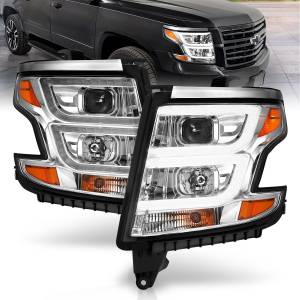 Anzo USA - 111493 | Anzo USA Projector Headlights Plank Style Chrome w/ DRL (2015-2020 Suburban, Tahoe) - Image 6