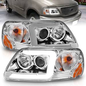 Anzo USA - 111504 | Anzo USA Projector Headlights w/ Light Bar Chrome Housing (1997-2003 F150 | 1997-2002 Expedition) - Image 6