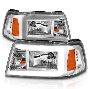 111512 | Anzo USA Crystal Headlights w/ Light Bar Chrome (2001-2011 Ranger)