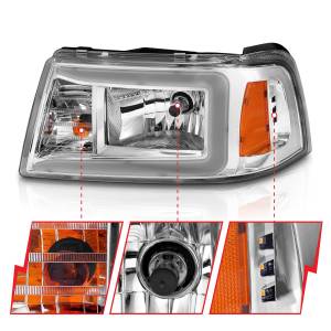 Anzo USA - 111512 | Anzo USA Crystal Headlights w/ Light Bar Chrome (2001-2011 Ranger) - Image 2