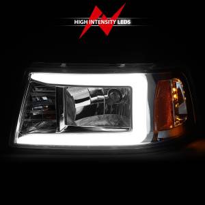 Anzo USA - 111512 | Anzo USA Crystal Headlights w/ Light Bar Chrome (2001-2011 Ranger) - Image 5