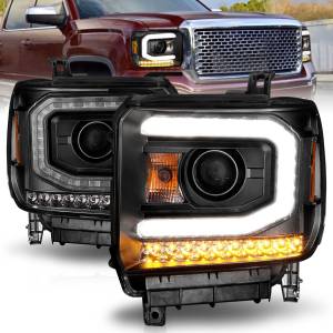 Anzo USA - 111513 | Anzo USA Projector Headlights w/ Light Bar Black (2014-2015 Sierra 1500 | 2015-2019 Sierra 2500 HD, 3500 HD) - Image 7