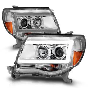 Anzo USA - 111518 | Anzo USA Projector Headlights w/ Light Bar Chrome (2005-2011 Tacoma) - Image 1