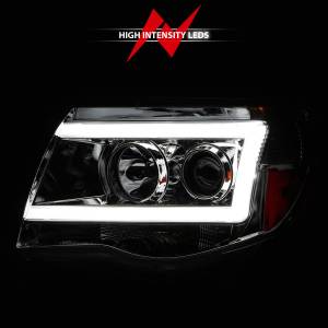 Anzo USA - 111518 | Anzo USA Projector Headlights w/ Light Bar Chrome (2005-2011 Tacoma) - Image 5