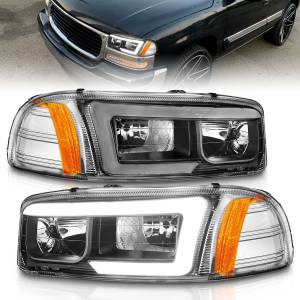 Anzo USA - 111522 | Anzo USA Projector Headlights w/ Light Bar Black (1999-2006 Sierra 1500, 2500, 3500 | 2000-2006 Yukon) - Image 6