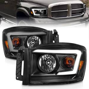 Anzo USA - 111524 | Anzo USA Crystal Headlight W/ Light Bar Black Housing Clear Lens (2006-2008 Ram 1500 | 2006-2009 Ram 2500, 3500) - Image 6