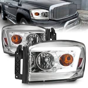 Anzo USA - 111525 | Anzo USA Crystal Headlight W/ Light Bar Chrome Housing Clear Lens (2006-2008 Ram 1500 | 2006-2009 Ram 2500, 3500) - Image 6