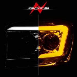 Anzo USA - 111527 | Anzo USA Crystal Headlight W/ Light Bar Switchback Chrome Housing Clear Lens (2006-2008 Ram 1500 | 2006-2009 Ram 2500, 3500) - Image 5