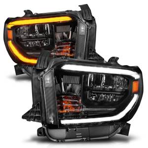 111531 | Anzo USA LED Crystal Headlights w/ Switchback Black Housing w/ DRL (2014-2017 Tundra)