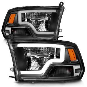 Anzo USA - 111539 | Anzo USA Full Led Square Projector Headlights w/ Light Bar Black (2009-2018 Ram 1500 | 2010-2018 Ram 2500, 3500) - Image 2