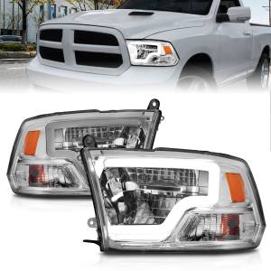 Anzo USA - 111540 | Anzo USA Full Led Square Projector Headlights w/ Light Bar Chrome (2009-2018 Ram 1500 | 2010-2018 Ram 2500, 3500) - Image 6