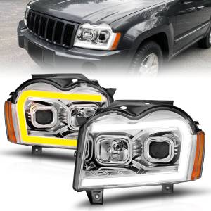 Anzo USA - 111544 | Anzo USA Projector Headlights w/ Light Bar Switchback Chrome (2005-2007 Grand Cherokee) - Image 6