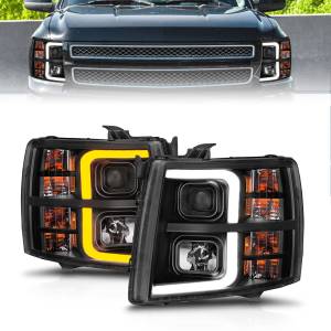 Anzo USA - 111545 | Anzo USA Projector w/ Light Bar Black Housing w/ Sequential (2007-2013 Silverado 1500 | 2007-2014 Silverado 2500 HD, 3500 HD) - Image 6