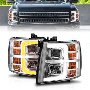 Anzo USA - 111546 | Anzo USA Projector w/ Light Bar Chrome Housing w/ Sequential (2007-2013 Silverado 1500 | 2007-2014 Silverado 2500 HD, 3500 HD) - Image 6