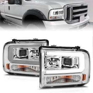 Anzo USA - 111552 | Anzo USA Projector Headlights w/ Light Bar Chrome Housing (2005-2007 F250, F350 Super Duty | 2005-2005 Excursion) - Image 6