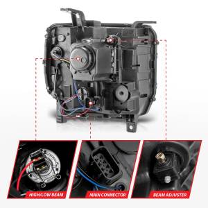 Anzo USA - 111553 | Anzo USA Plank Style Projector Headlight Chrome Housing (2014-2015 Sierra 1500 | 2015-2019 Sierra 2500 HD, 3500 HD) - Image 3