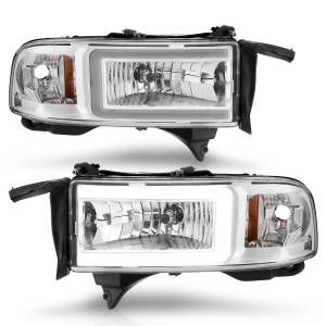 Anzo USA - 111555 | Anzo USA Crystal Headlights w/ Light Bar Chrome Housing (1994-2001 Ram 1500 | 1994-2002 Ram 2500, 3500) - Image 2