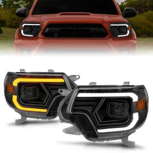 Anzo USA - 111556 | Anzo USA Projector Headlights w/ Light Bar Switchback Black Housing (2012-2015 Tacoma) - Image 6