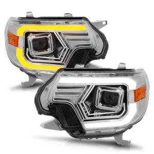 Anzo USA - 111557 | Anzo USA Projector Headlights w/ Light Bar Switchback Chrome Housing (2012-2015 Tacoma) - Image 2