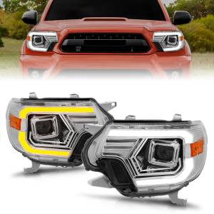 Anzo USA - 111557 | Anzo USA Projector Headlights w/ Light Bar Switchback Chrome Housing (2012-2015 Tacoma) - Image 6