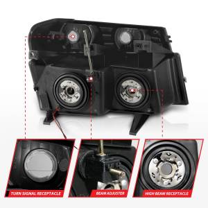 Anzo USA - 111558 | Anzo USA Crystal Headlights w/ Light Bar Black Housing 4pcs (2004-2012 Colorado, Canyon) - Image 4