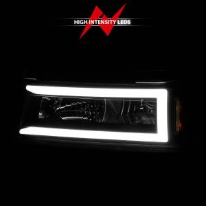 Anzo USA - 111558 | Anzo USA Crystal Headlights w/ Light Bar Black Housing 4pcs (2004-2012 Colorado, Canyon) - Image 5