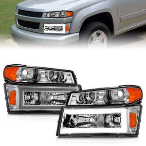 Anzo USA - 111559 | Anzo USA Crystal Headlights w/ Light Bar Chrome Housing 4pcs (2004-2012 Colorado, Canyon) - Image 6