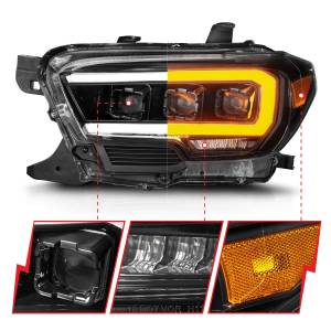 Anzo USA - 111562 | Anzo USA Full Led Projector Headlights w/ Light Bar Sequential Black Housing w/ Initiation Light (2016-2023 Tacoma) - Image 2