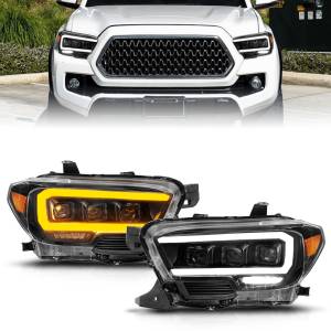 Anzo USA - 111563 | Anzo USA Full Led Projector Headlights w/ Light Bar Sequential Black Housing w/ Initiation Light (2016-2023 Tacoma) - Image 7