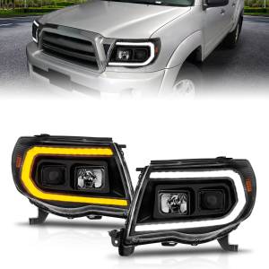 Anzo USA - 111564 | Anzo USA Projector Headlights w/ Sequential Light Bar Black Housing (2005-2011 Tacoma) - Image 6