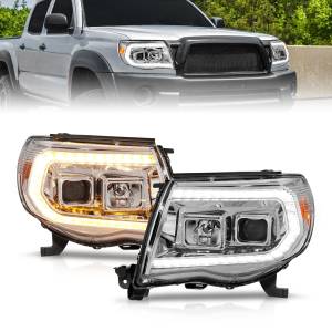 Anzo USA - 111565 | Anzo USA Projector Headlights w/ Sequential Light Bar Chrome Housing (2005-2011 Tacoma) - Image 6