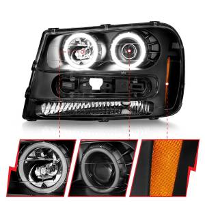 Anzo USA - 111572 | Anzo USA Projector Headlights w/ Halo Black Housing (2002-2009 Trailblazer) - Image 2