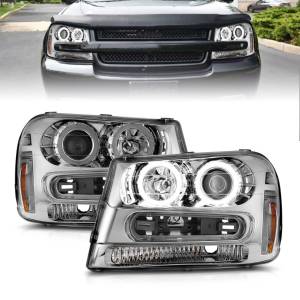 Anzo USA - 111573 | Anzo USA Projector Headlights w/ Halo Chrome Housing (2002-2009 Trailblazer) - Image 6