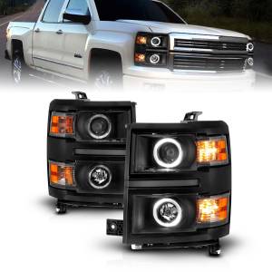 Anzo USA - 111583 | Anzo USA Projector Headlights w/ Halo Black Housing w/ Black Trim (2014-2015 Silverado 1500, 2500 HD, 3500 HD) - Image 6