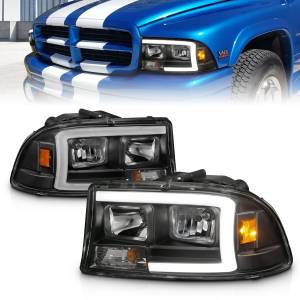 Anzo USA - 111591 | Anzo USA Crystal Headlight Set w/ Light Bar Black Housing (1997-2004 Dakota | 1998-2003 Durango) - Image 6