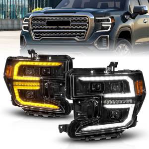 Anzo USA - 111600 | Anzo USA Black Housing Full LED Trio Projector Switchback Bar w/DRL & Initiation Feature (2016-2019 Sierra 1500) - Image 7