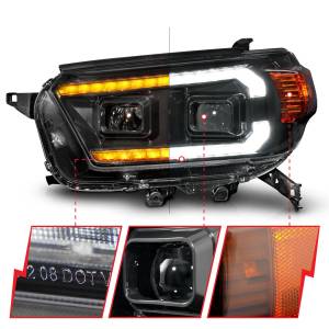 Anzo USA - 111602 | Anzo USA Black Projector Headlights With Switchback LED DRL Plank (2010-2013 4runner) - Image 2