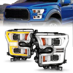 Anzo USA - 111605 | Anzo USA Chrome Led Projector Headlights Sequential Plank DRL w/ Initiation Light (2015-2017 F150 Pickup) - Image 6