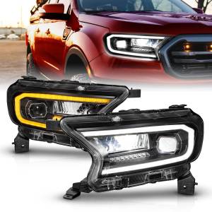 Anzo USA - 111613 | Anzo USA Full LED Black Housing w/DRL & Initiation Feature Sequential Signal Square Projector Headlights (2019-2023 Ranger) - Image 6