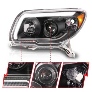 Anzo USA - 111616 | Anzo USA LED Bar Projector Black Headlight (2006-2009 4runner) - Image 1