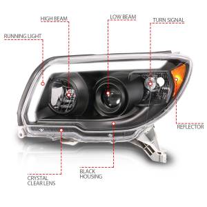 Anzo USA - 111616 | Anzo USA LED Bar Projector Black Headlight (2006-2009 4runner) - Image 4