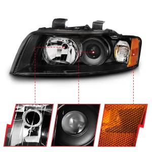 Anzo USA - 121528 | Anzo USA Projector Headlight Black G2 (2002-2005 A4) - Image 2