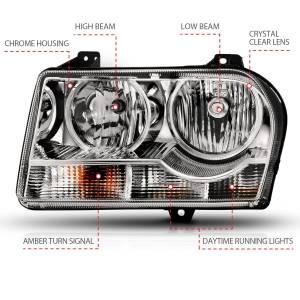 Anzo USA - 121529 | Anzo USA Crystal Headlight Chrome (2005-2010 300) - Image 4