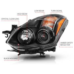 Anzo USA - 121548 | Anzo USA Projector Headlight Black (2010-2013 Altima 2dr) - Image 4