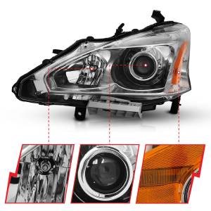 Anzo USA - 121550 | Anzo USA Projector Headlight Chrome (2013-2015 Altima 4dr) - Image 2