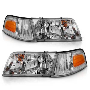 Anzo USA - 121556 | Anzo USA Crystal Headlight Chrome With Bumper Light (oe)  (1998-2011 Crown Victoria) - Image 2