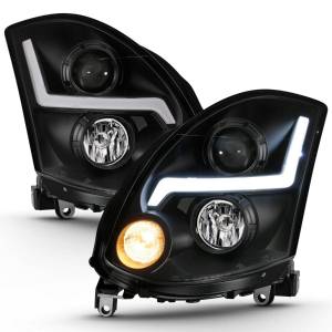 Anzo USA - 121557 | Anzo USA Projector Headlight Plank Style Black (2003-2007 G35 2dr) - Image 1