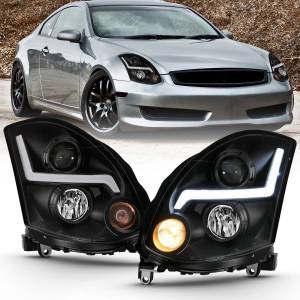 Anzo USA - 121557 | Anzo USA Projector Headlight Plank Style Black (2003-2007 G35 2dr) - Image 6