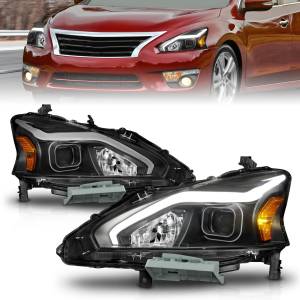 Anzo USA - 121569 | Anzo USA Projector Headlights w/ Light Bar Black Housing (2013-2015 Altima 4dr) - Image 6